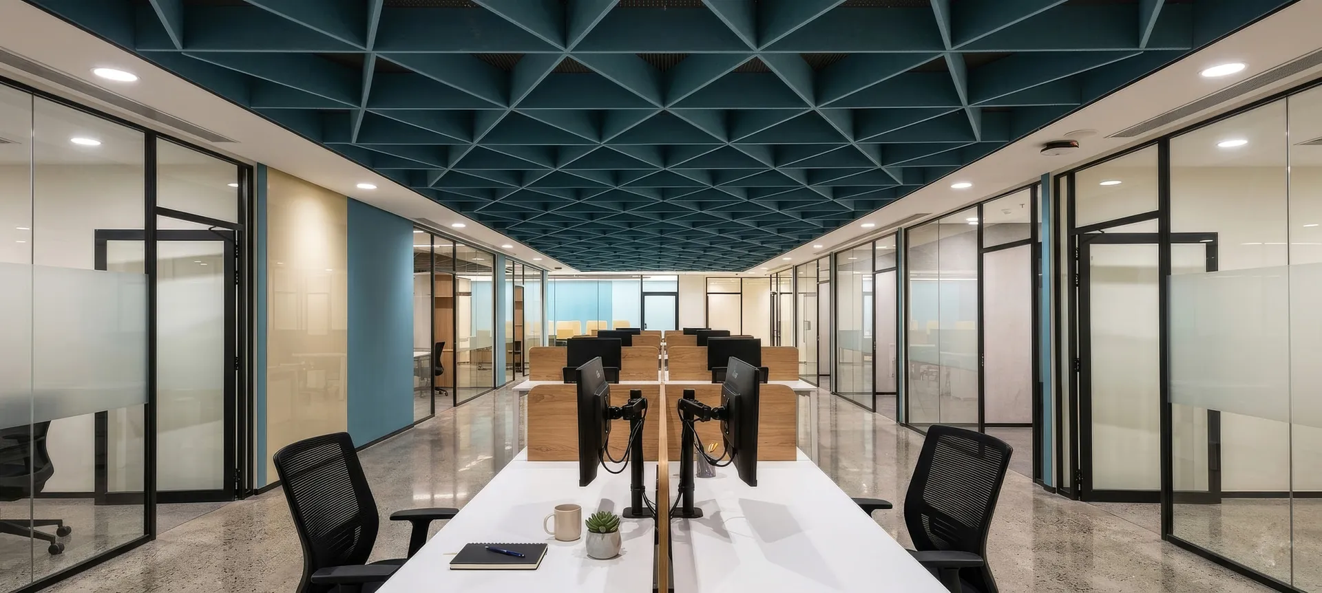 Custom suspended baffle array