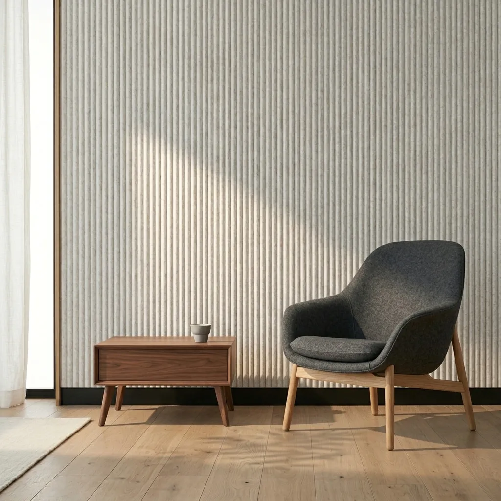 3D fluted relief wall, 25mm depth